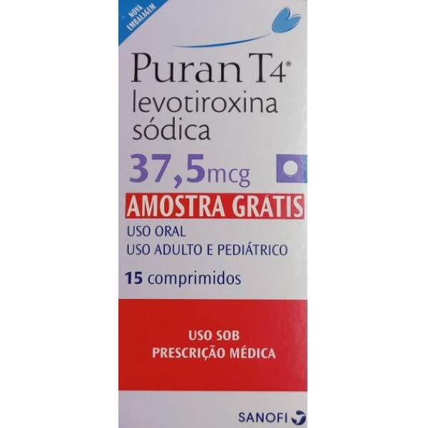 Puran T4 - Levotiroxina Sódica 37,5mcg - 15 Cápsulas